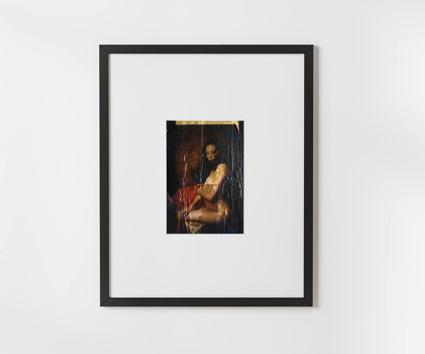 Untitled displayed in its black frame